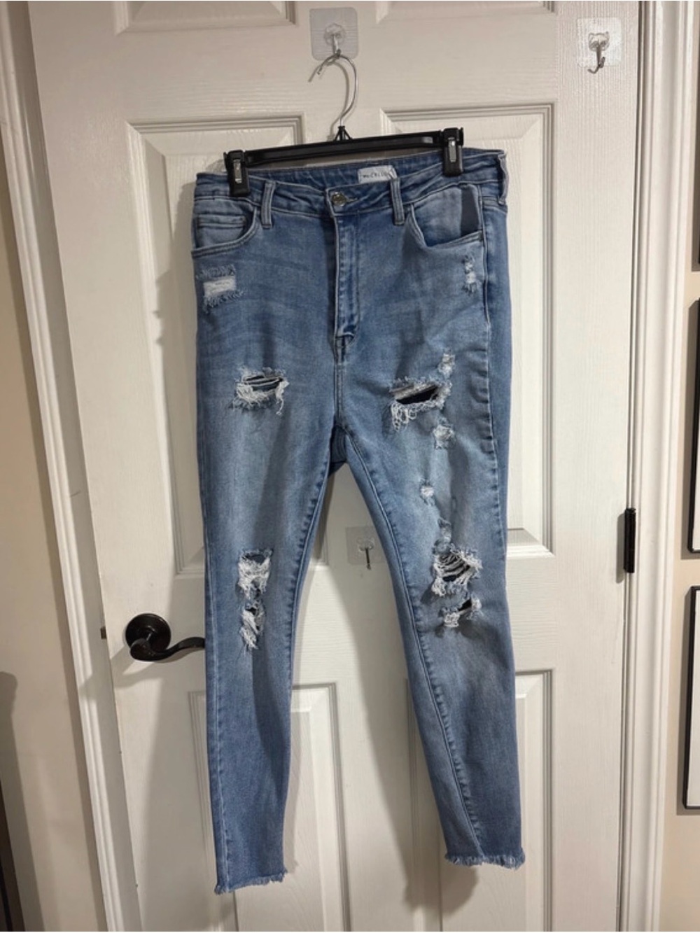 Cello Light Blue Distressed Skinny Jeans